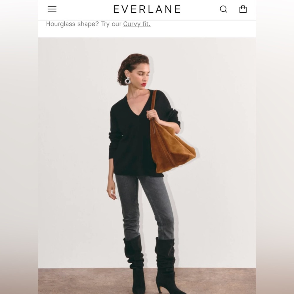 Everlane Straight Cropped Gray Black Jean “Original Cheeky” size 29